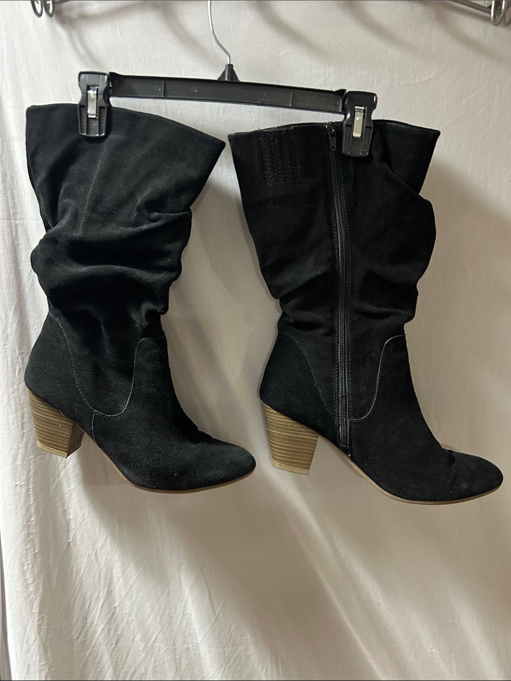Sonoma Black Slouchy Mid-Calf Heeled Boots